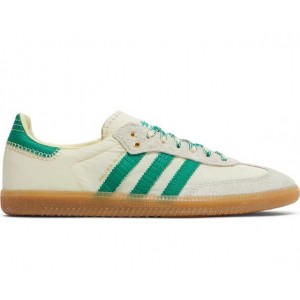 ADIDAS X WALES BONNER SAMBA CREAM WHITE BOLD GREEN ADIDAS X WALES BONNER SAMBA CREAM WHITE BOLD GREEN